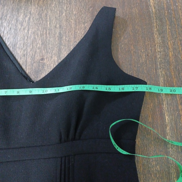 ALLEGORY Wool V Neck Pleated Black Dress Women’s Size 6 - Picture 15 of 16